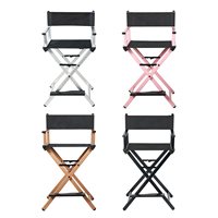 Chaise de maquillage pliable en alliage d'aluminium OBOX, style luxueux, étui portable avec fermeture ouverte pour artistes et peintres en peinture faciale