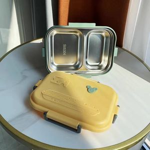 Lonchera Térmica Tipo Bento para Niños Set Escolar Aislado Lonchera Bento para Niños de Plástico y Acero Inoxidable - Product Image 4