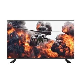 Factory wholesale black 43 inch flat screen TV HD with smart TV LCD television No front frame