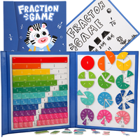 MarsMarie Jouet éducatif en bois pour enfants : Livre d'apprentissage des fractions initiales, exercices d'addition et de soustraction, améliore les compétences