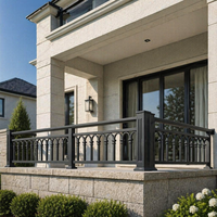 Clôture décorative en alliage d'aluminium pour jardin de villa, écologique, durable, avec balustres verticaux, garde-corps, design personnalisé
