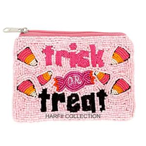 Último diseño lindo Vintage personalizado Halloween Color Mini pequeño monedero con cuentas truco tratar hecho a mano cremallera bolsa para mujeres niñas - Product Image 5