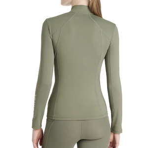 Equitação camisa manga longa equestre vestuário treino das mulheres define venda direta da fábrica confortável metade zíper equitação - Product Image 4