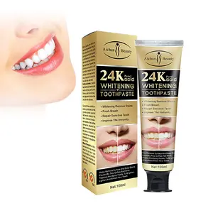 Landora-blanqueador Dental personalizado de oro de 24K, higiene bucal, limpieza blanqueadora de dientes, removedor de sarro, Blanqueamiento Dental, Tandpasta