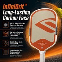 Pala de Pickleball ReactCore de 16 mm Aprobada por la USAPA, Núcleo Flotante de Doble Capa, Fibra de Carbono Cruda T700, Espuma Pura, Raqueta Profesional