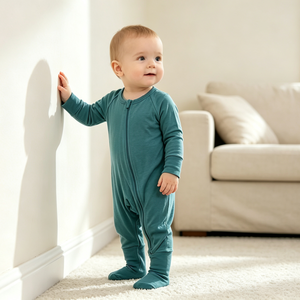Nouvelle Combinaison Bébé en Bambou, Tenue Une Pièce Personnalisée pour Nouveau-né, Couleur Unie, Tissu Tricoté en Gros pour Bébés Garçons et Filles - Product Image 2