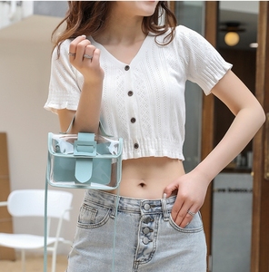 Summer New Fashion Vintage PVC Transparent Shoulder Bag Women's Trendy Waterproof <span class=keywords><strong>Clear</strong></span> <span class=keywords><strong>Messenger</strong></span> Tote Purses Candy Pattern Gift - Product Image 3