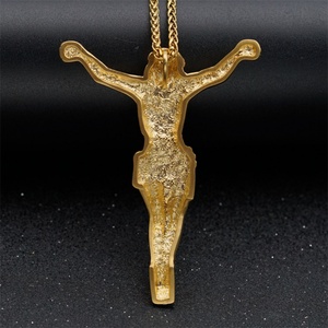 Oferta Especial: Grandes Colgantes de Acero Inoxidable con Zirconia, Colgantes con la Figura de Dios para Hombre - Product Image 2
