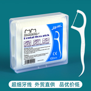 Fil dentaire en filtre à dents, 100 pièces, fil rond ultra fin, jetable, pour soins bucco-dentaires - Product Image 4