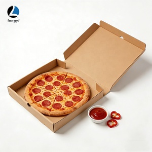 Boîte à pizza carrée portable haut de gamme, écologique et réutilisable en <span class=keywords><strong>carton</strong></span> ondulé de qualité alimentaire, emballage durable et recyclable avec gaufrage - Product Image 3