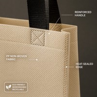 Sac cadeau réutilisable en non-tissé, imprimé floral, couleur personnalisée pour les poignées, écologique, logo personnalisé pour les cadeaux de mariage