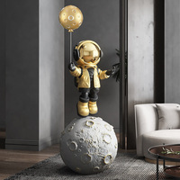 Statue d'astronaute, grande taille, décoration intérieure moderne en résine, pièce de luxe galvanisée, figurines d'astronaute, bon marché