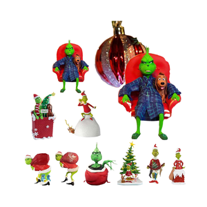 Décorations de Noël amusantes en acrylique <span class=keywords><strong>Grinch</strong></span> vert 2026, à suspendre pour sapin de Noël, vente en gros usine - Product Image 4