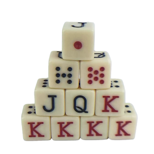 <span class=keywords><strong>Dés</strong></span> de poker polyédriques en acrylique de 16 mm avec coins carrés et arrondis J K Q 1 9 10 pour jeux de société - Product Image 4