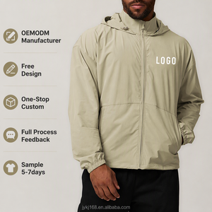 Veste coupe-vent imperméable en softshell léger en polyester recyclé avec logo personnalisé OEM pour <span class=keywords><strong>homme</strong></span> - Product Image 1