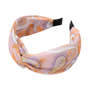 Diadema Ancha Estampada con Diseño Paisley, Tela Cruzada, Accesorio Casual para Mujer, Invierno 2022, Yiwu - Product Image 5