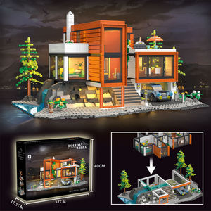 3060 Piezas, Bloques de Construcción de Villa Vacacional de 4 Pisos con Cadena de Luces, Piscina, Jardín, Interacción Padres-Hijos, STEAM, Decoración del Hogar, Regalo para Niños - Product Image 6