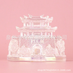 Imán de resina transparente para nevera, forma irregular, recuerdo hecho a mano, artículo decorativo para lugares turísticos y edificios - Product Image 2