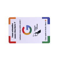 Tarjeta RFID de 13.56 Mhz Personalizada de Fábrica, Tarjeta NFC de PVC Impermeable con Código QR Imprimible para Reseñas de Google y TikTok