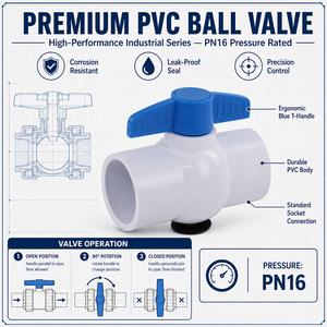 Robinet à poignée papillon en PVC blanc de Chine, <span class=keywords><strong>vanne</strong></span> <span class=keywords><strong>d</strong></span>'<span class=keywords><strong>arrêt</strong></span> en plastique à raccord pour l'irrigation, la plomberie et l'aquaculture, vente en gros OEM - Product Image 2