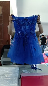 Abiti Corti da Cerimonia per Adolescenti con Spalle Scoperte, Vestito da Ballo per Quinceañera, <span class=keywords><strong>Abito</strong></span> <span class=keywords><strong>Corto</strong></span> in Tulle Vaporoso Personalizzabile - Product Image 6