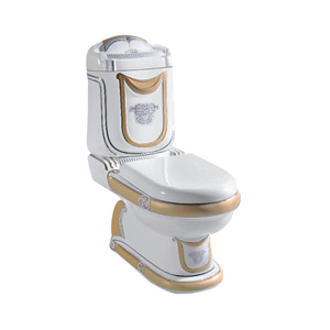 Hiện đại Nhật Bản gốm mảnh duy nhất nhà vệ sinh với dual-tuôn ra S-trap Thoát Nước công cộng Watermark thiết kế cho cắm trại - Product Image 1