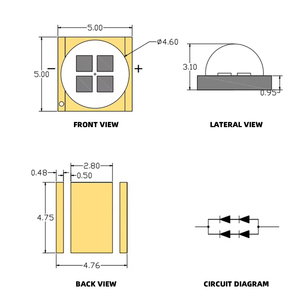 Rode Licht 5050 SMD 620nm LED-chip Hoge Vermogen 5W 10W LED-<span class=keywords><strong>diode</strong></span> 120 Graden voor Plantengroei Licht Tuinbouwverlichting - Product Image 3