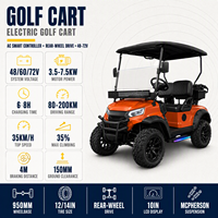 Voiturette de golf électrique compacte et abordable pour adultes, au design élégant et stable, idéale pour les clubs