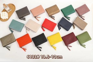 Portefeuille pliable pour femme en tissu PU, couleurs unies, avec fentes pour cartes, personnalisable avec logo, étui <span class=keywords><strong>porte</strong></span>-<span class=keywords><strong>monnaie</strong></span> - Product Image 2