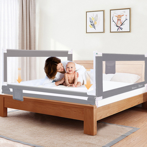 Barrière de lit de sécurité réglable haut de gamme pour bébé, en maille d'acier, longueurs ajustables (1,8m/2,0m/2,2m) - Vente en gros à prix réduit - Product Image 1