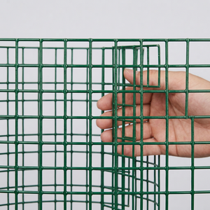 Rouleau de grillage soudé en PVC vert pour clôture de ferme, jardin, enclos à volailles, 1,2 m (4 pi), traitement de pliage du grillage en acier - Product Image 1