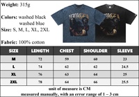 T-shirt noir hommes neige sable lavage surdimensionné détruit poids lourd hommes T-shirt T-shirt imprimé à la demande avec Logo Logo personnalisé