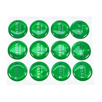 Autocollants personnalisés à faible MOQ, codes QR 3D multicolores ovales en résine pour marques électroniques