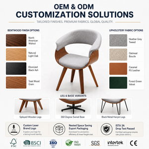 Nuevos diseños de moda Muebles para el hogar de alta calidad Restaurante Hotel Villa Comedor Sillas con patas de madera - Product Image 4