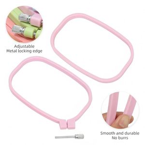 Multi-Color Square Plastic Embroidery Round Hoop Set - Product Image 3