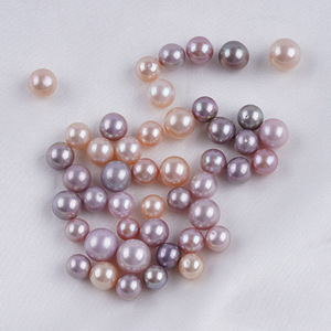 Natural Freshwater Pearl Powder White <b>Beads</b> in Various Sizes for DIY Pendant Earrings Accessories Purple <b>Color</b> Available - Product Image 1