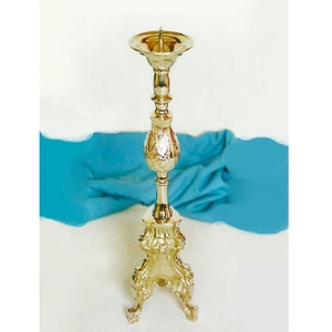 Antique Brass <b>Floor</b> <b>Candle</b> <b>Stand</b> & Pedestal <b>Holder</b> Customizable Christmas Home Decor Handmade From India - Product Image 1
