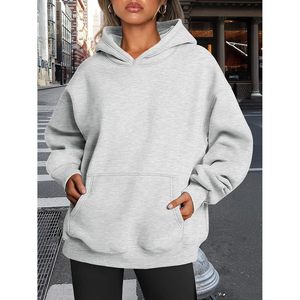 Sudadera con Capucha Oversize para Mujer, de Forro Polar, con Hombros Caídos y Bolsillos, Ropa de Invierno, Moda de Otoño - Product Image 6