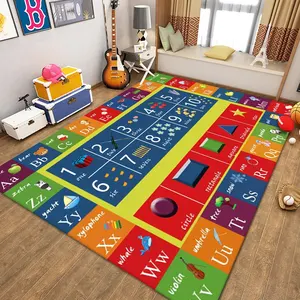 区域地毯儿童地毯游戏室字母数字教室地毯学习婴儿游戏室垫地毯