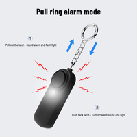 Alarme d'urgence portable 130 dB avec lumière LED clignotante, alarme de sécurité, protection personnelle, alarme de sécurité pour femmes OEM