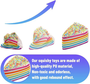 Cake Squishy Fidget Toy Colorful Layered Cake Stress <b>Ball</b> Blind Box for Kids Adults Anxiety Relief Sensory Toy - Product Image 2