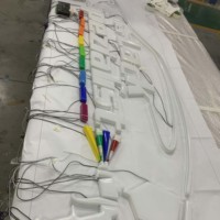 Letras LED RGB direccionables de fácil instalación, personalizadas, vívidas, multicolor, dinámicas, de acrílico, en oferta.