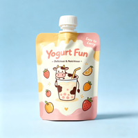 Pochette Doypack à bec verseur personnalisée, anti-fuite, 150 ml, avec bouchon pomme, pour emballages de yaourt – Vente chaude