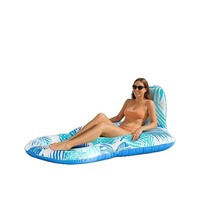 Hamac gonflable en PVC à double trou avec dossier en maille pour piscine, plage, lac, activités de vacances