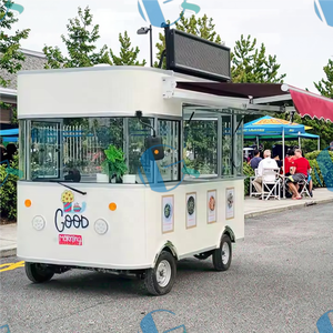 Chariot à hot-dogs électrique à quatre roues, <span class=keywords><strong>remorque</strong></span> alimentaire remorquable pour cuisine mobile, pour café, tacos, pizza, camion de crème glacée, restaurants - Product Image 6