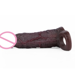 SXXY Close Head Realistic Penis Sleeve Reusable Condom <b>Dildo</b> Sheath Sex Toy for Men Dick Extend&Enlarge Adult Couples Sex Toys - Product Image 4