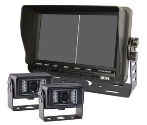 Транспортное средство резервного копирования, комплект для камеры, водонепроницаемый ночного видения заднего вида камера cam кабины с 7 дюймовым монитором + 4 контактный кабель камеры для автобус/грузовик