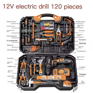 KAODEE 120Pcs Household Hardware Tool <b>Set</b> Brushless Motor Lithium Battery Power 10mm Drilling Diameter Hand Drill Combination fo - Product Image 2