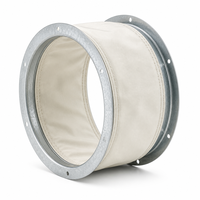 Raccord souple en toile pour ventilateur de conduit, sur mesure, résistant aux hautes températures, antichoc, avec plaque d'angle en fer et bride, ignifuge