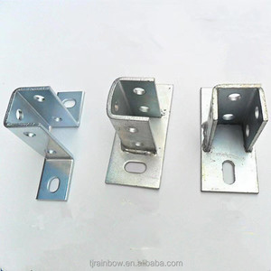 Supports solaires OEM ODM, bases photovoltaïques à deux/trois/quatre trous, accessoires solaires, support d'angle en acier galvanisé - Product Image 3